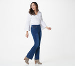Denim & Co. Cozy Touch Bootcut Jeans - Fitted, Pull-On, Machine Washable