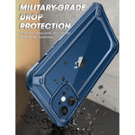 iPhone 12 Mini Case - Clear Bumper, Built-in Screen Protector, Military Grade
