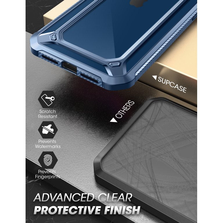 iPhone 12 Mini Case - Clear Bumper, Built-in Screen Protector, Military Grade