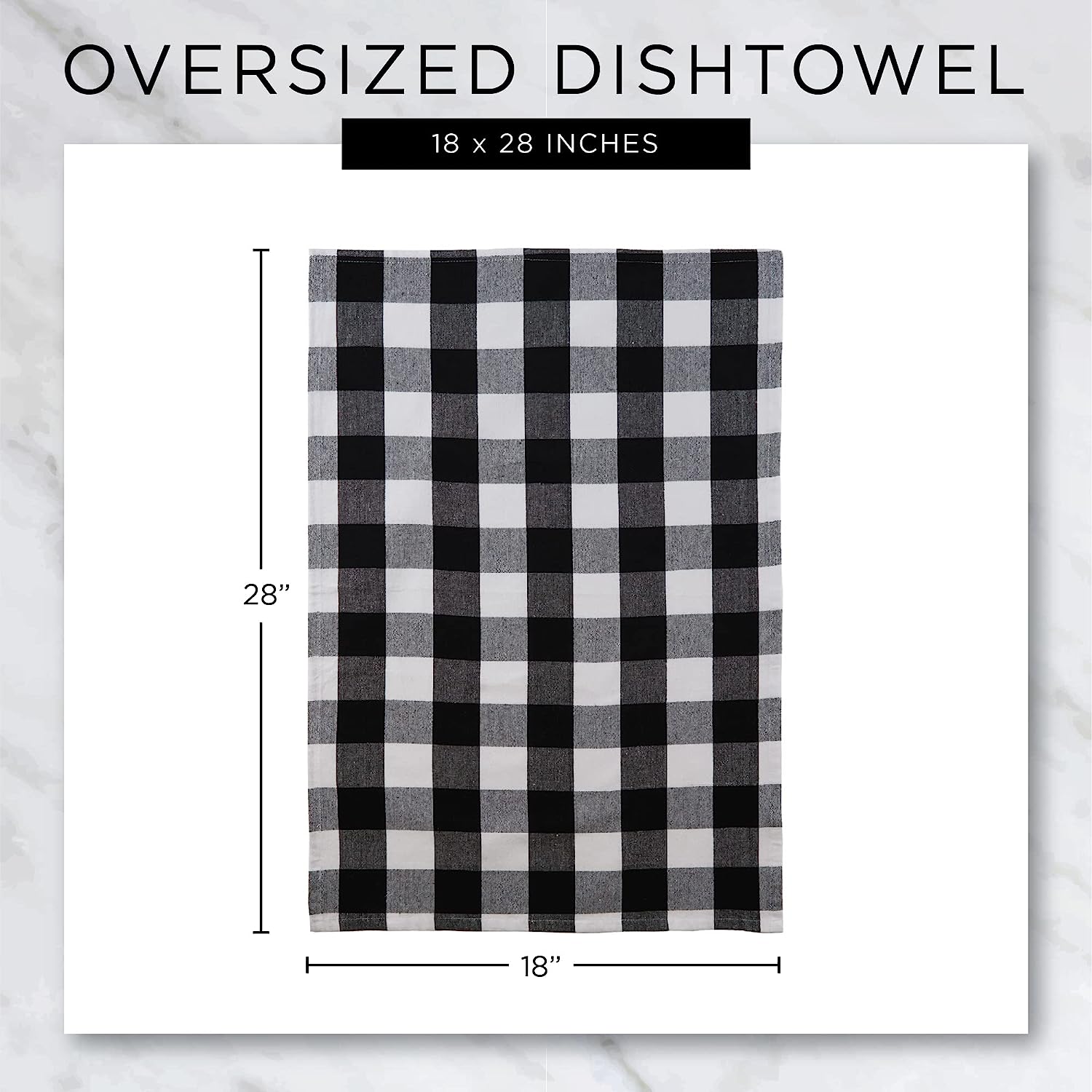 Black Cotton Dish Towels, Kitchen Towel Set of 6, Buffalo Plaid Kitchen  Towels, Fall Farmhouse Kitchen Towels Checkered, Black Dish Towels, Cotton  Tea