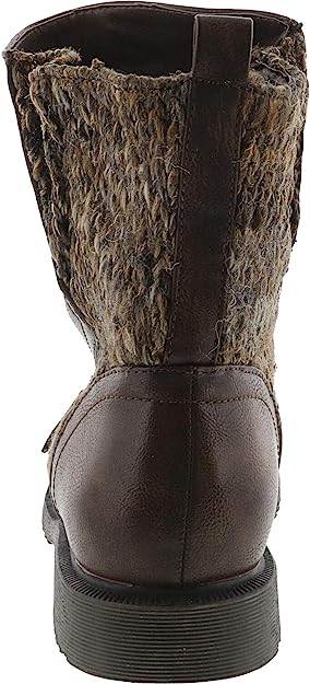 MUK LUKS Women's Dark Brown Ankle-High Water-Resistant Pull-On Boots (6)
