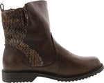 MUK LUKS Women's Dark Brown Ankle-High Water-Resistant Pull-On Boots (6)