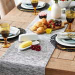 14x72 Black Recycled Cotton Table Runner - Easy Care, Dress Up or Down