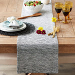 14x72 Black Recycled Cotton Table Runner - Easy Care, Dress Up or Down