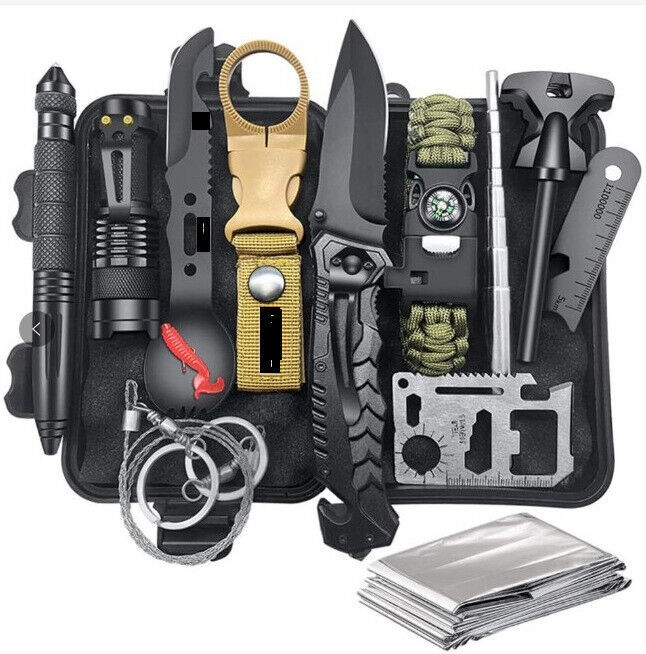 14-in-1 Survival Gear Kit - Camping & Emergency Essentials