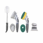 Polder 6-Piece Kitchen Brush Set, Multicolor