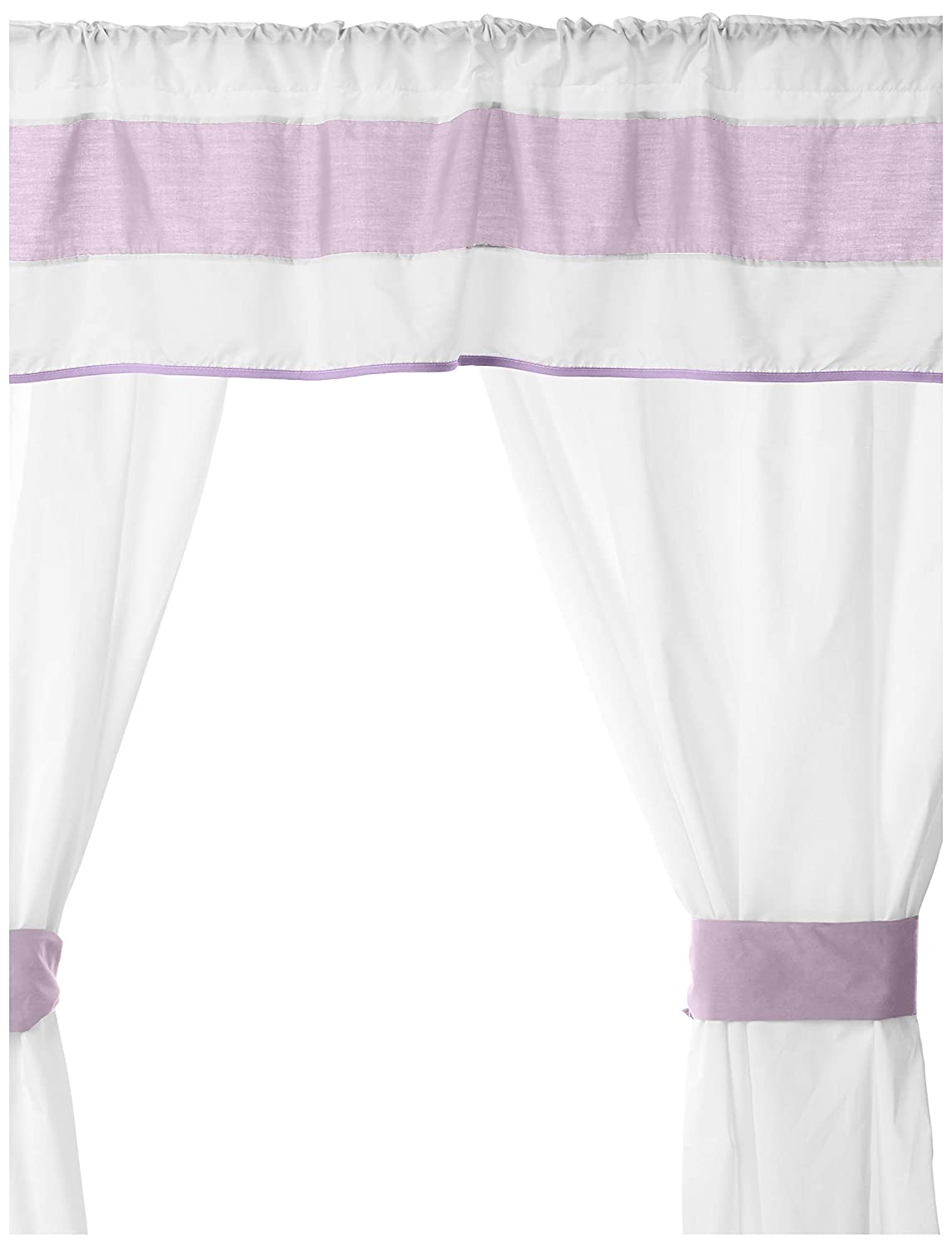 Baby Doll Lodge Collection Window Valance & Curtain Set, Lavender