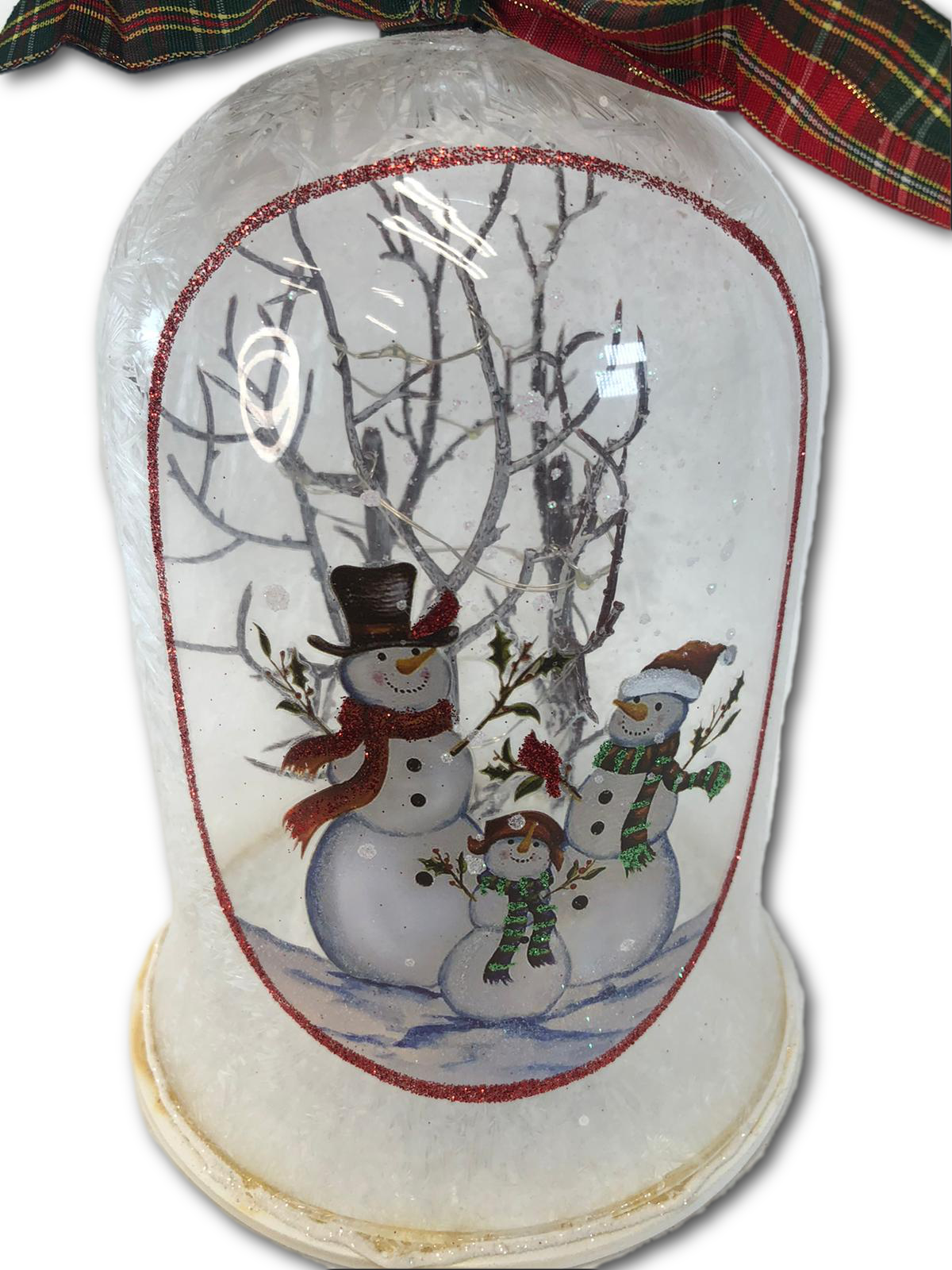 9" Illuminated Glass Bell with Interior Trees & Scene by Valerie