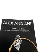 Alex and Ani Seaside Conch Shell II Bangle Rafaelian Gold Bracelet One Size