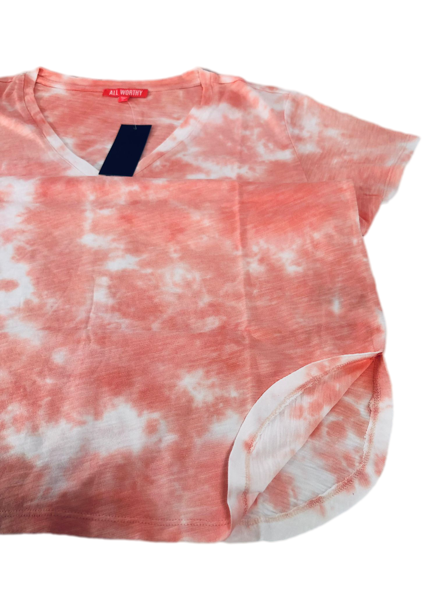 All Worthy Hunter McGrady Tie-Dye T-Shirt with Curved Hem