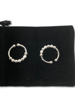2 Anti-Anxiety Rings with Beads - Spinner Rings for Women & Men