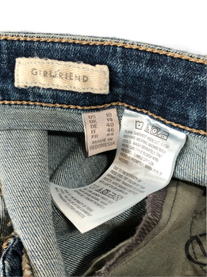 "As Is" LOGO by Lori Goldstein Girlfriend High Rise 5 Pocket Jeans