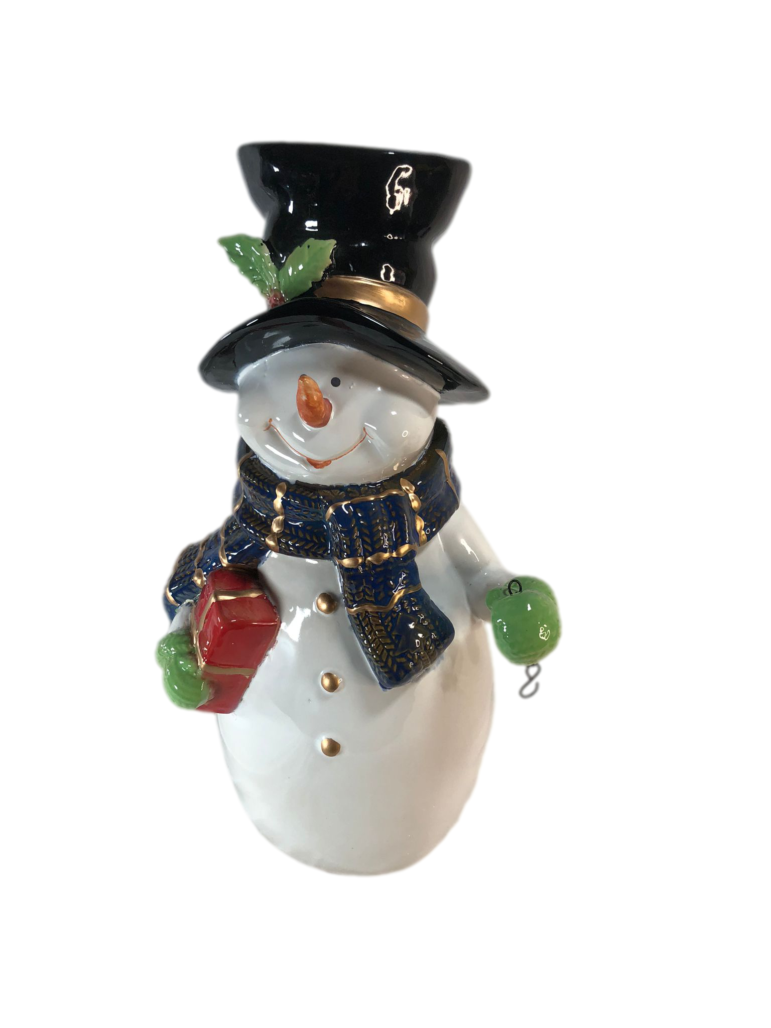 "As Is" Porcelain Holiday Figure w/ Illuminated Lantern