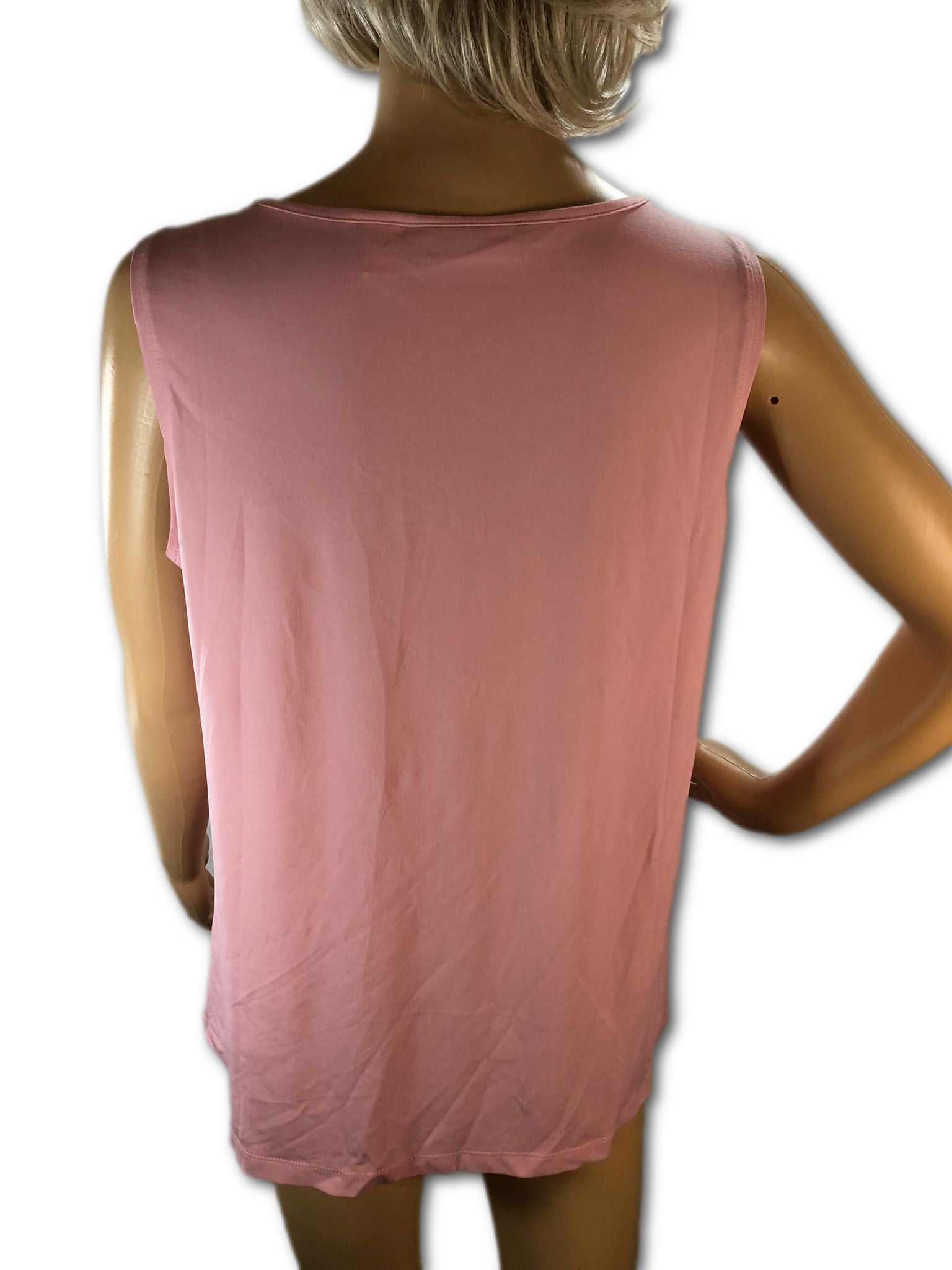 "As Is" Susan Graver Printed Sheer Chiffon Knit Tank