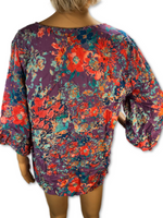 "As Is" Tolani Collection Printed 3/4-Sleeve Woven Top