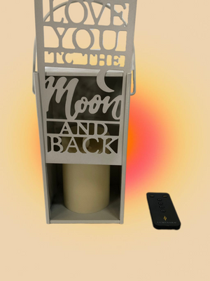 "As is" Luminara Decorative Box with Flameless 4" Pillar Candle & Remote