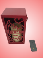 "As is" Luminara Decorative Box with Flameless 4" Pillar Candle & Remote