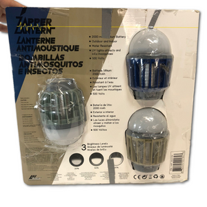 Wisely Outdoor/Indoor Rechargeable Bug Zapper with Built-in LED Lantern - 3 Pack