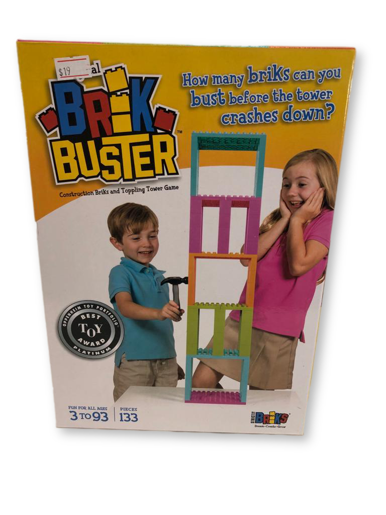 Brik Buster by Strictly Briks Tower Toppling Game with 133 Pieces