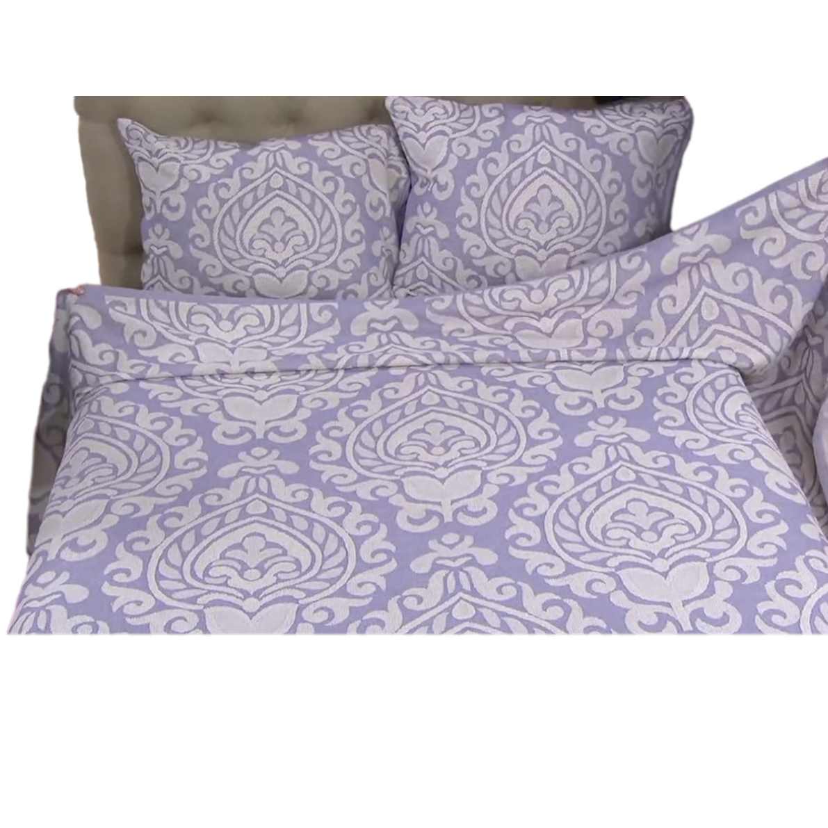 Chateau Damask Woven 100% Cotton Queen Jacquard Bedspread