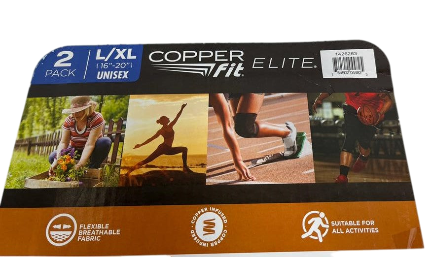 Copper Fit Elite Knee Sleeve, 2-Pack (L/XL) 