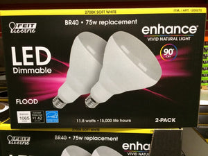 Feit Electric LED BR40 Flood 2 Pack Soft White