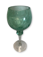 Crackle Glass Goblets by Valerie