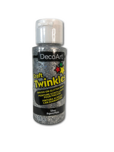DecoArt Craft Twinkle Paint, 2-Ounce, Silver