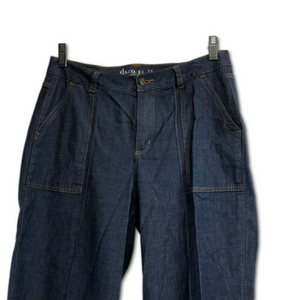 Denim & Co. Lightweight Stretch Wide-Leg Crop Denim Pants