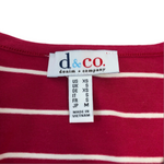 Denim & Co. Striped Jersey V-Neck Top with Asymmetric Hem