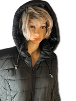 Denim & Co. Zip-Front Puffer Jacket with Detachable Hood