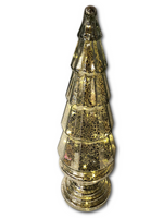 Dennis Basso 17" Lit Mercury Glass Pedestal Tree with Timer