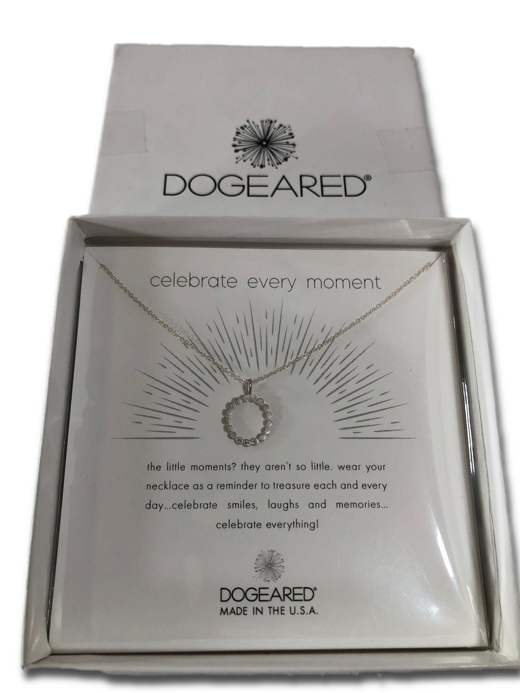 Sparkling Dotted Circle Necklace - Dogeared Celebrate Everything