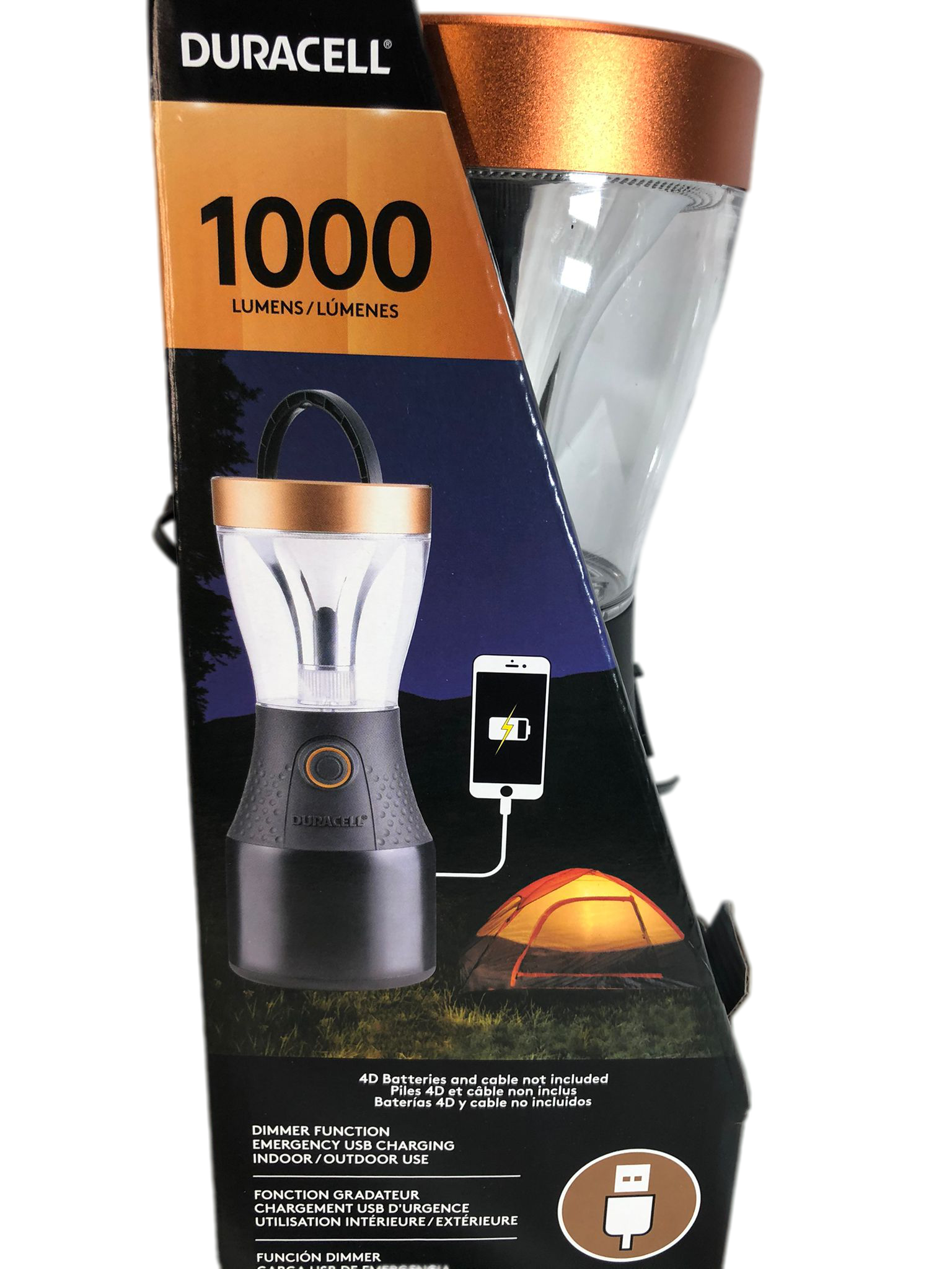 Duracell Compact LED Lantern - AAA - Black, DUR8661DL600
