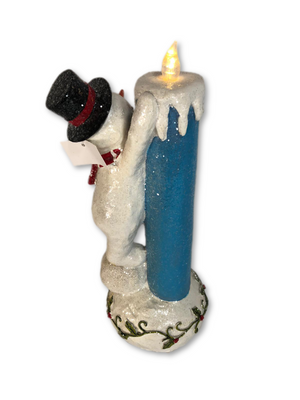 Holiday Character with Illuminated Candle by Valerie