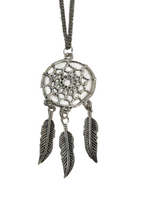 Mother's Day Necklace Dreamcatcher Good Luck Charm Silver-Tone Pendant Necklace Spiritual Gift Idea