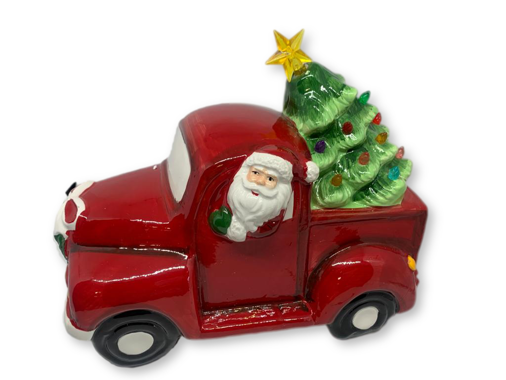Mr. Christmas Illuminated Santa in a Pickup Truck