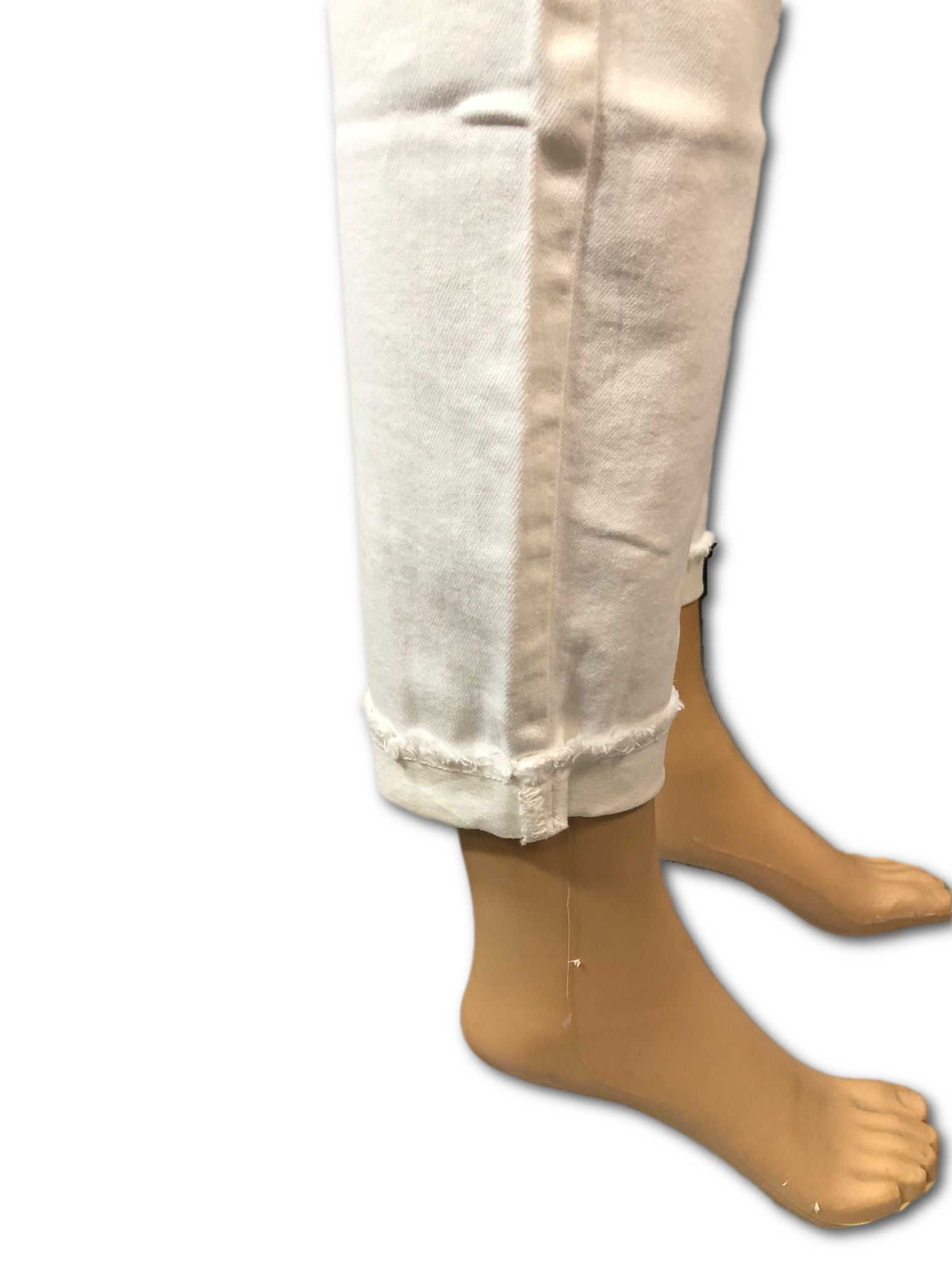 NYDJ Ami Skinny Ankle with Raw Cuff -Optic White