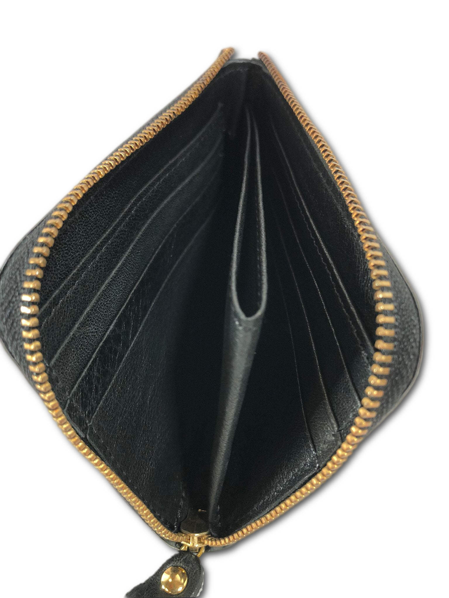 Handmade Japanese Naniwa Tochigi Leather Zipper Wallet - Black