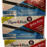 Paper Mate Write Bros. Ballpoint Stick Pen, Medium Point 1.0mm, Black Ink, 108-count