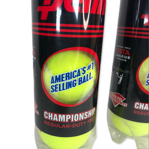 Penn Championship Tennis Balls Regular Duty Felt Pressurized Set of 3 - Total 9