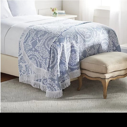 Northern Nights Queen Colonial Jacquard Bedspread with Fringe