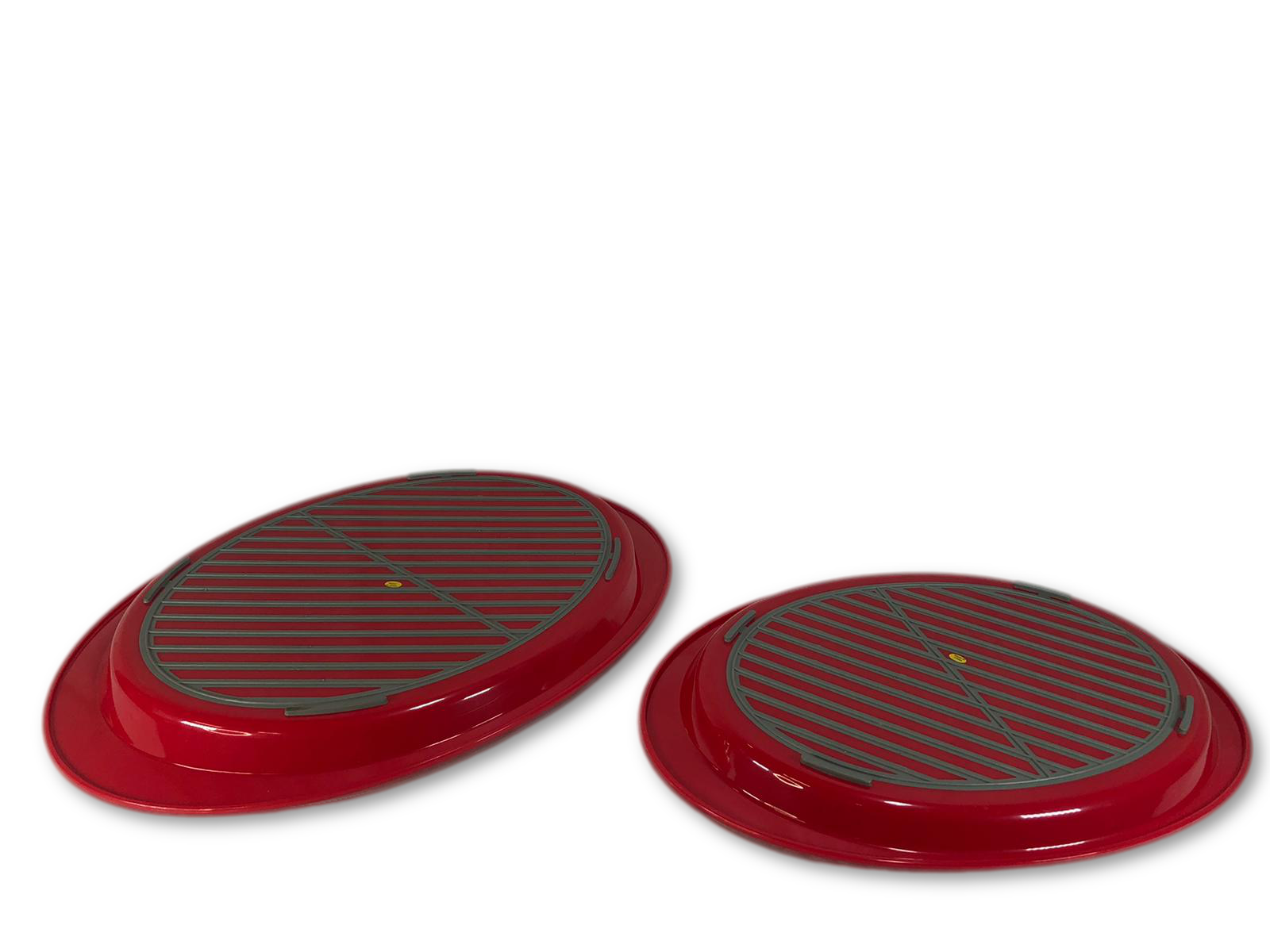 Set of 2 Oval Non-Slip Serving Trays