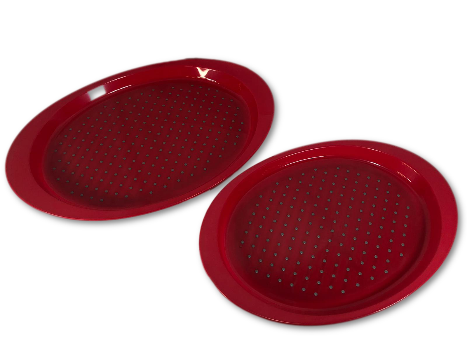 Set of 2 Oval Non-Slip Serving Trays