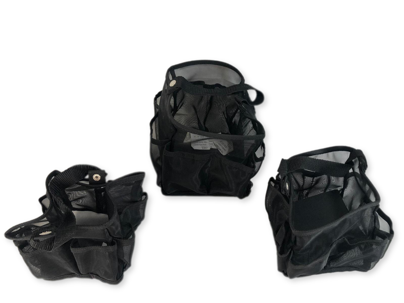 Black Organizer Bags Set - 3 Pieces, 7" x 7.5" and 6.5" x 5"