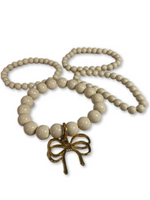 White Ball Bracelet Set - Stackable, Stretchy, Boho Jewelry