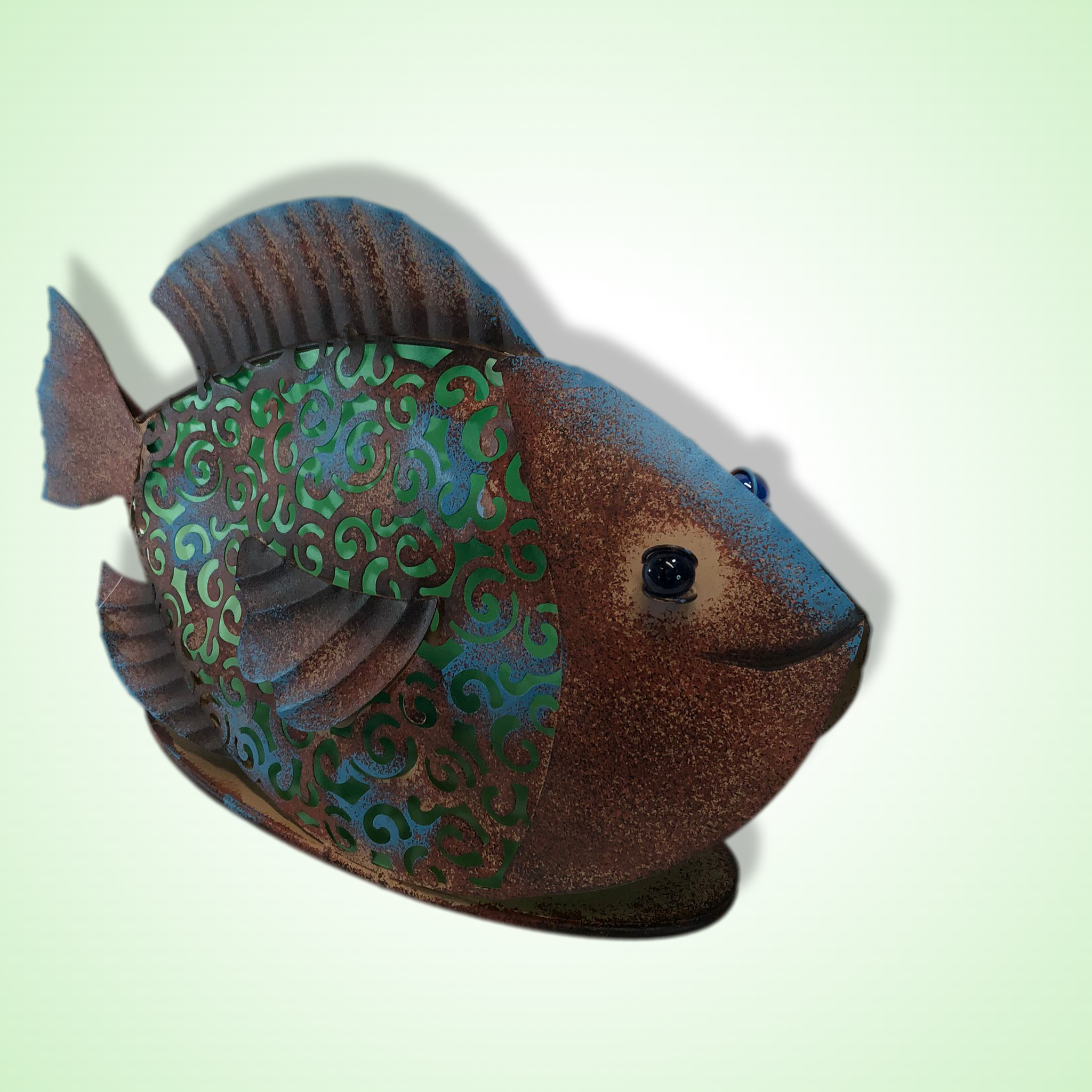 Copper Solar Fish Light - Rustic Garden Decor from Ultimate Innovations