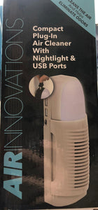 Air Innovations Plug-In Air Cleaner w/ Night Light & USB Ports