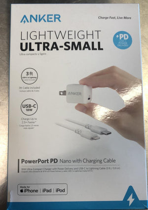 Anker PowerPort PD Nano with charging cable