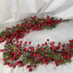 brite star 5'l berry garland with snow